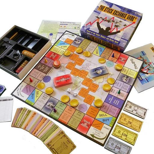 Board game 'Stock Exchange Game' spread out with pieces