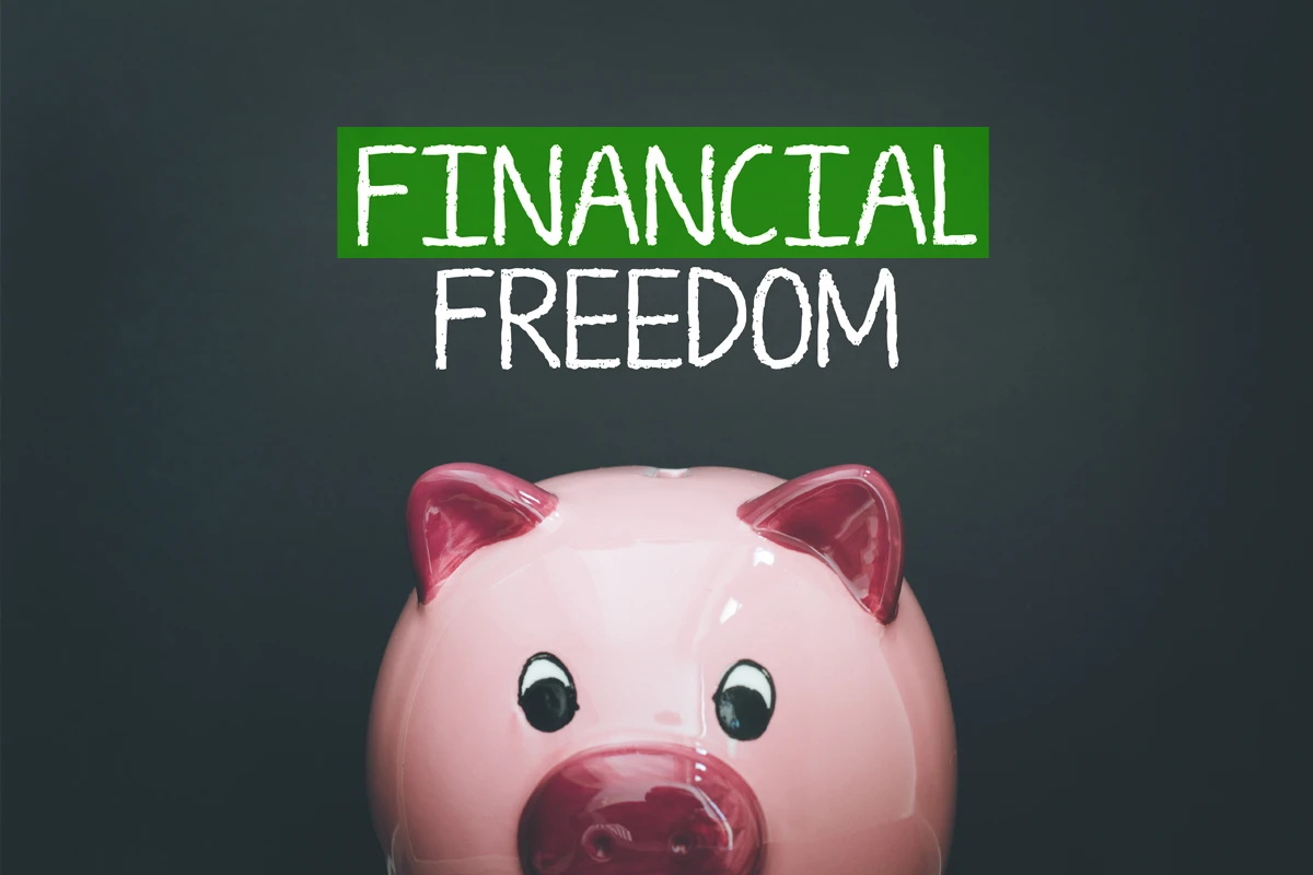 a piggy bank with text overlay